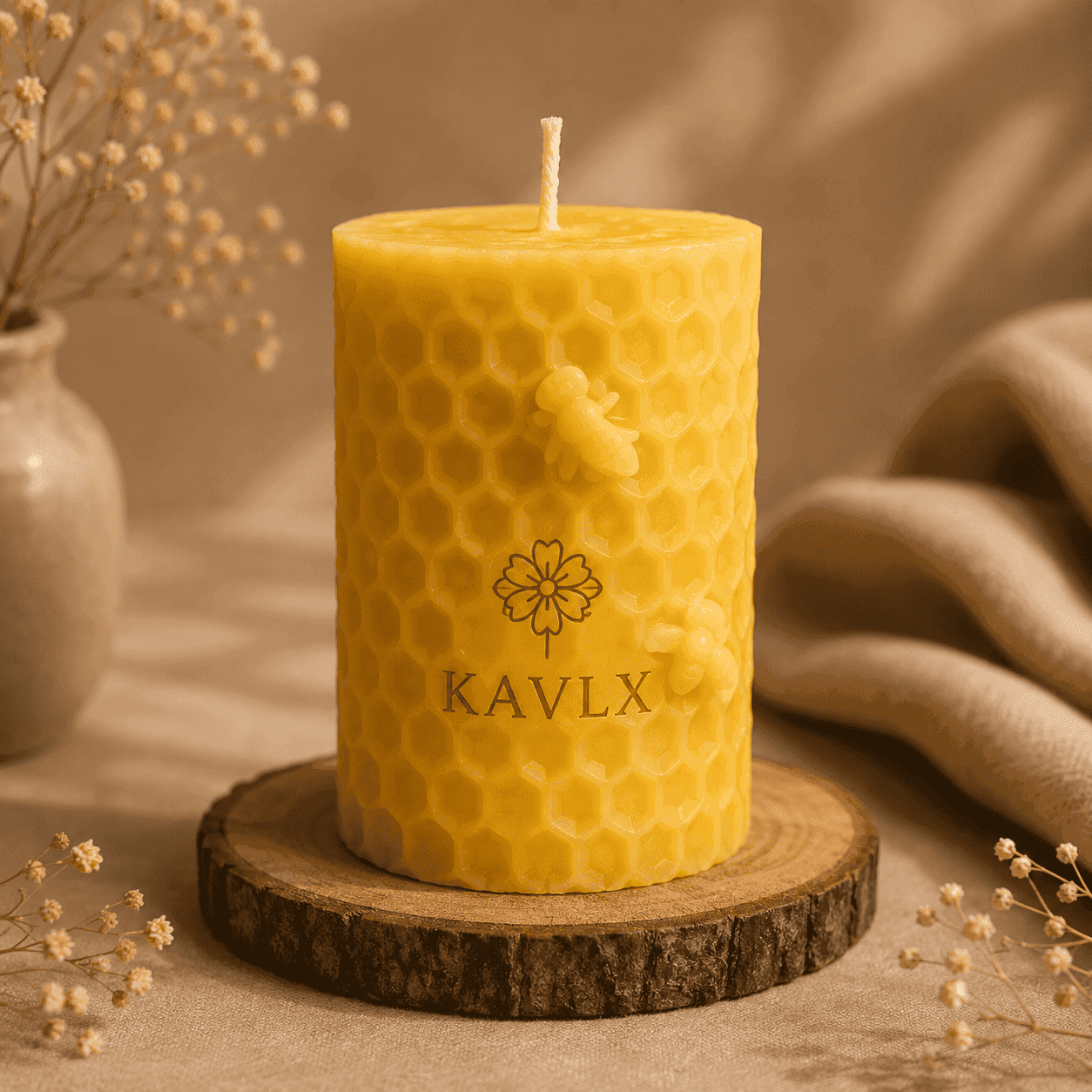 Beeswax Pillar Candle